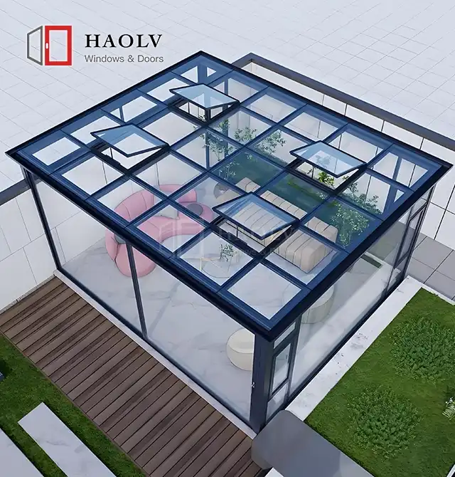 Glass Roof Sunroom